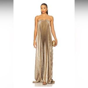 L’IDEE Black Tie Gown in Gold Shimmer